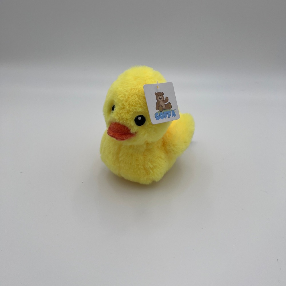 Goffa Yellow Duck Plush Stuffed Animal Small 5 Inch New With Tags